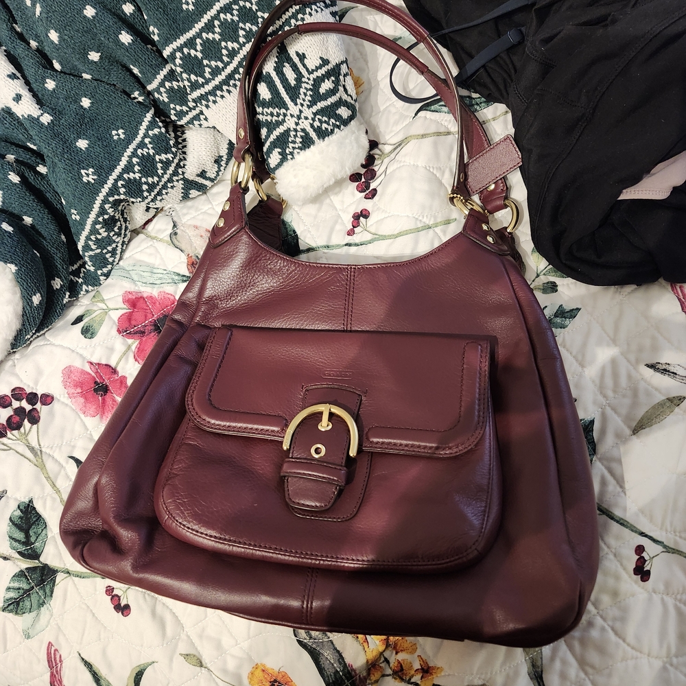 Coach Merlot Chelsea Leather Shoulder Bag